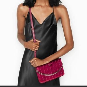 VICTORIA’S SECRET Velvet Stud Crystal Mini Bag